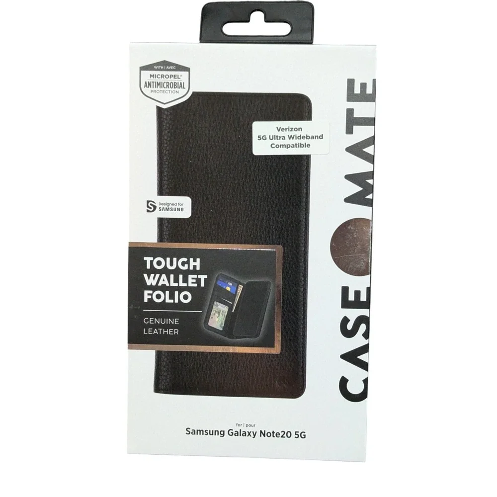i9. Case-Mate Tough Wallet Folio Case for‎ Samsung Galaxy Note20 5G - Black